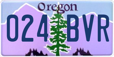 OR license plate 024BVR
