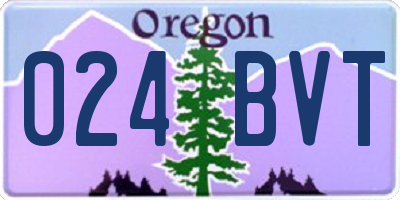 OR license plate 024BVT