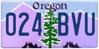 OR license plate 024BVU