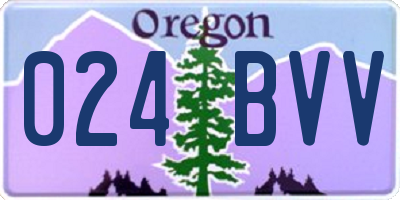 OR license plate 024BVV