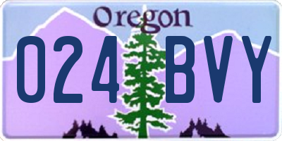 OR license plate 024BVY