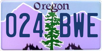 OR license plate 024BWE