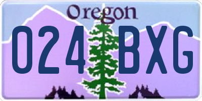 OR license plate 024BXG