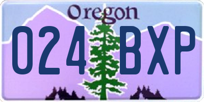 OR license plate 024BXP