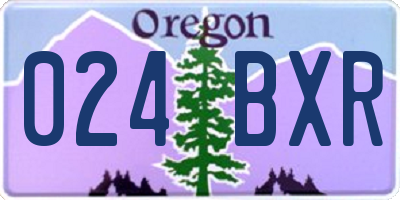 OR license plate 024BXR