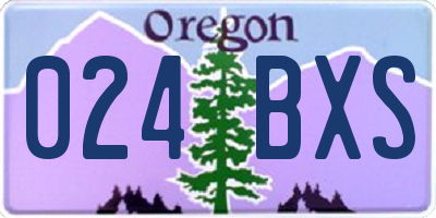 OR license plate 024BXS