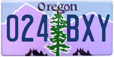 OR license plate 024BXY