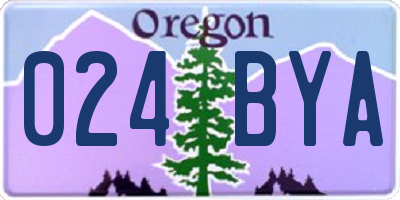 OR license plate 024BYA