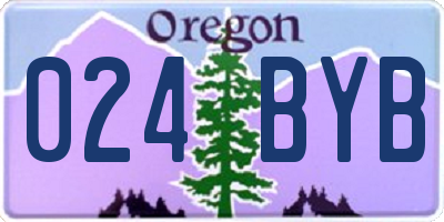 OR license plate 024BYB