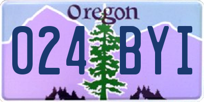 OR license plate 024BYI