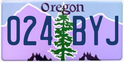 OR license plate 024BYJ