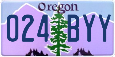 OR license plate 024BYY
