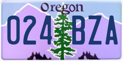 OR license plate 024BZA