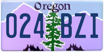 OR license plate 024BZI