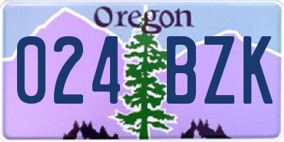 OR license plate 024BZK