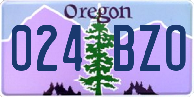 OR license plate 024BZO