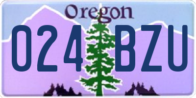 OR license plate 024BZU