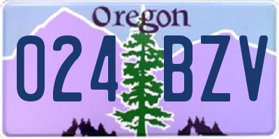 OR license plate 024BZV