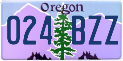 OR license plate 024BZZ