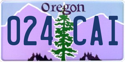 OR license plate 024CAI