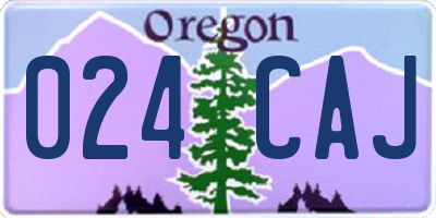 OR license plate 024CAJ