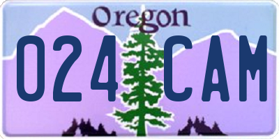 OR license plate 024CAM
