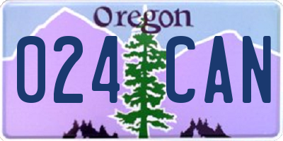 OR license plate 024CAN