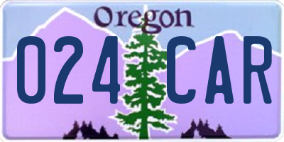 OR license plate 024CAR