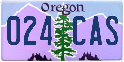 OR license plate 024CAS