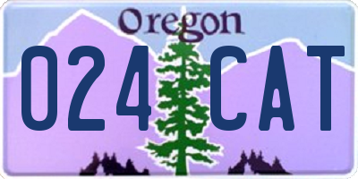 OR license plate 024CAT