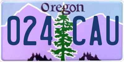 OR license plate 024CAU