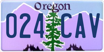 OR license plate 024CAV