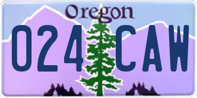 OR license plate 024CAW