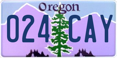 OR license plate 024CAY