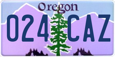 OR license plate 024CAZ