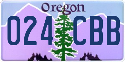 OR license plate 024CBB