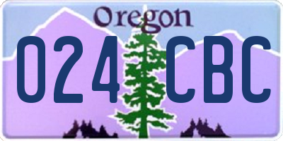 OR license plate 024CBC