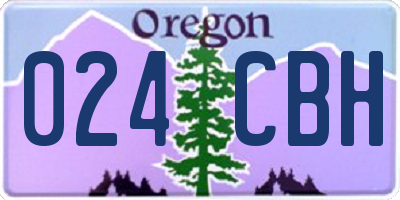OR license plate 024CBH