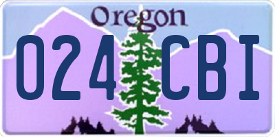 OR license plate 024CBI