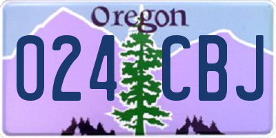 OR license plate 024CBJ