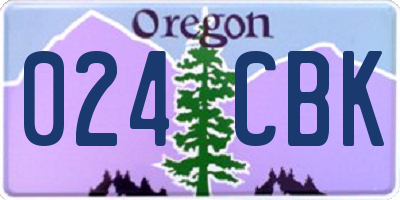 OR license plate 024CBK