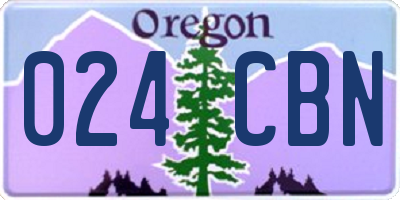 OR license plate 024CBN