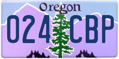 OR license plate 024CBP