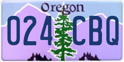OR license plate 024CBQ