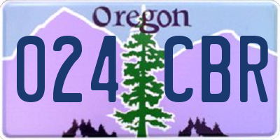 OR license plate 024CBR