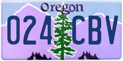 OR license plate 024CBV
