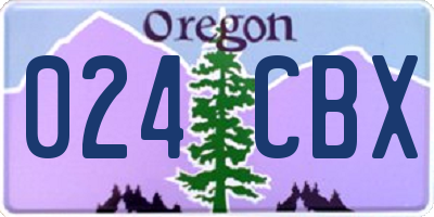 OR license plate 024CBX