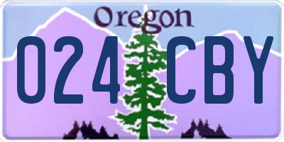 OR license plate 024CBY