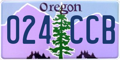 OR license plate 024CCB