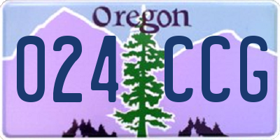 OR license plate 024CCG